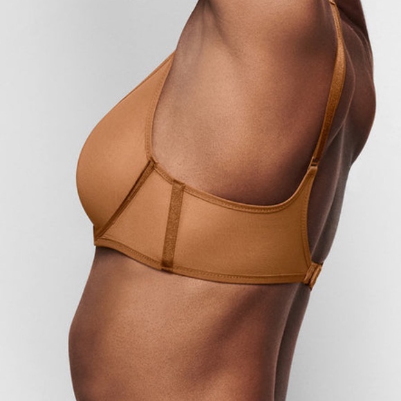 SKIMS NWT Ultra Fine Mesh Underwire Scoop Bra - Bronze - Picture 3 of 4